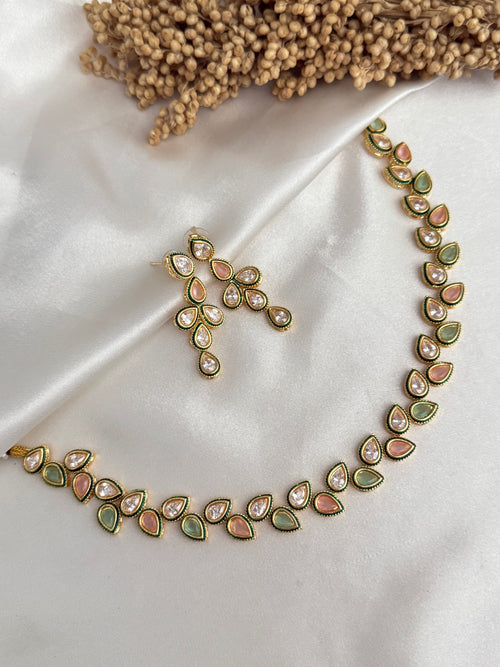 Polki Kundan Choker/necklace Set