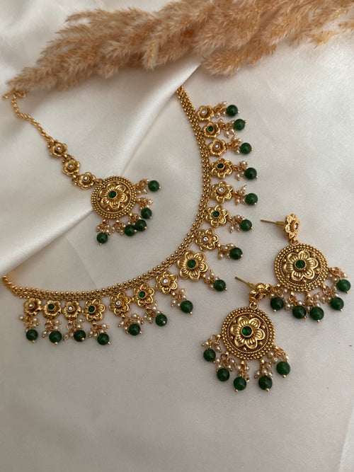 Pink Gold Choker Set