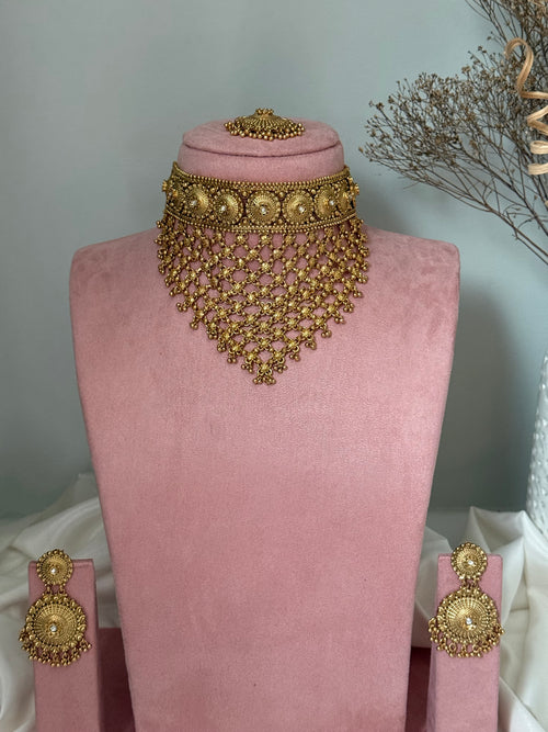 Sofia Gold Choker Set