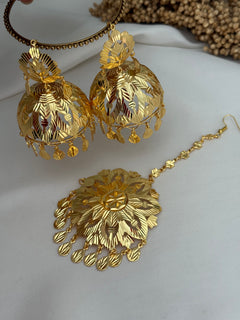 Piple Pati Jhumka Tikka Set