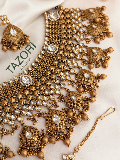 Gold imitation bridal Choker Set