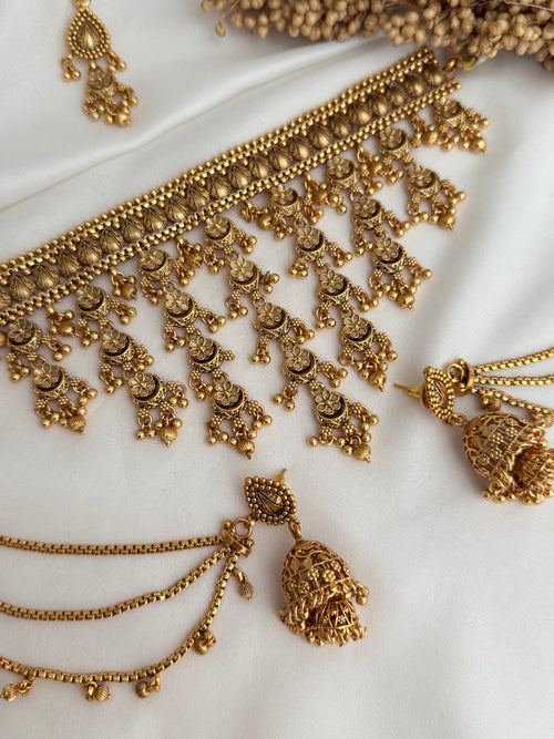 Rehmat gold Choker Set