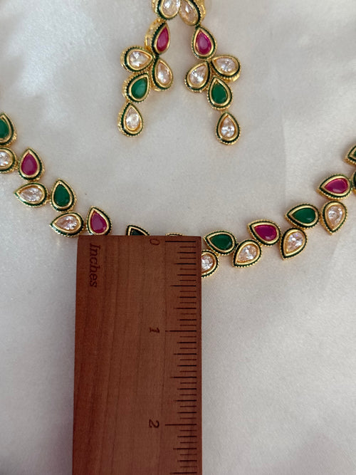Polki Kundan Choker/necklace Set