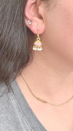 5 pair Assorted Meenakari jhumkies