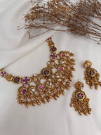 Pink x green Necklace Set