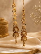 Gold double jhumki Earrings