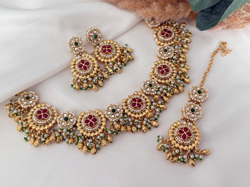Sakhi Kundan Necklace Set
