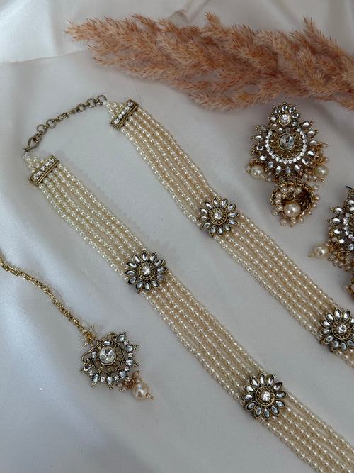 Pearl Kundan Rani Haar