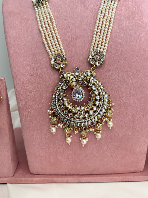 Pearl Kundan Rani Haar