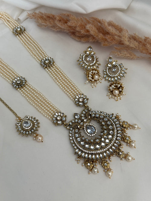 Pearl Kundan Rani Haar