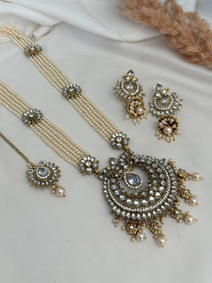 Pearl Kundan Rani Haar