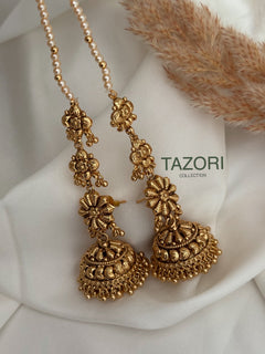 Gold single jhumki Earrings