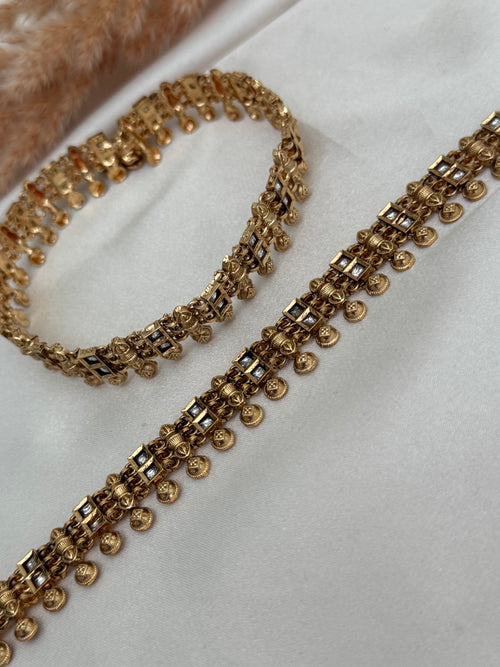Gold imitation traditional anklets