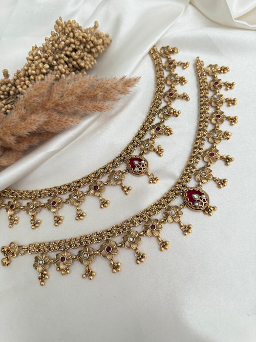 Gold imitation bridal anklets