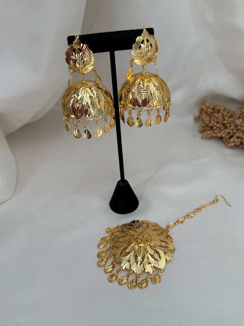 Piple Pati Jhumka Tikka Set