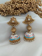 Meenakari jhumka Earrings