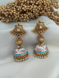 Meenakari jhumka Earrings