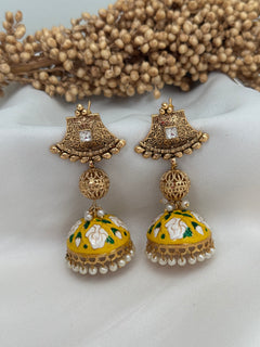 Meenakari jhumka Earrings
