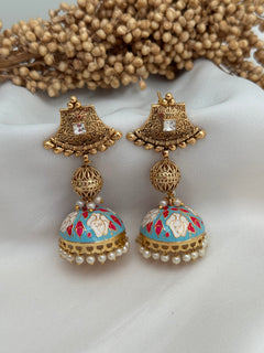 Meenakari jhumka Earrings