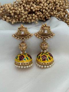 Meenakari jhumka Earrings