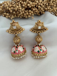 Meenakari jhumka Earrings