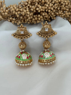 Meenakari jhumka Earrings