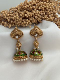 Meenakari jhumka Earrings