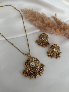 Gold imitation pendant Necklace Set