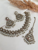 Mirror pearl Necklace Set