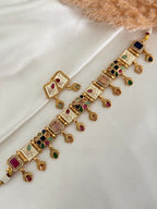 Multicolour Polki Choker Set