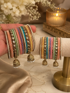 Pastel multicolor bangles Set