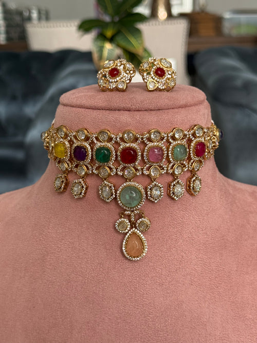 Nasreen Multicolor tyani Choker Set