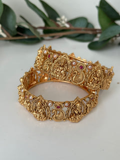 Matte Gold Lakshmi Goddess Kada Set