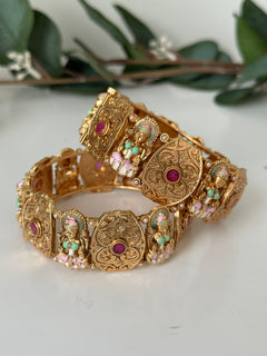 Antique Gold Lakshmi Goddess Kada Set