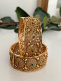 Antique Matte Gold Kada Set