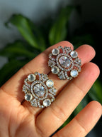 Clear Victorian Diamond Studs