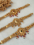 Ruby Antique Gold Choker Set