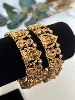 Matte Gold Lakshmi Goddess Kada Set