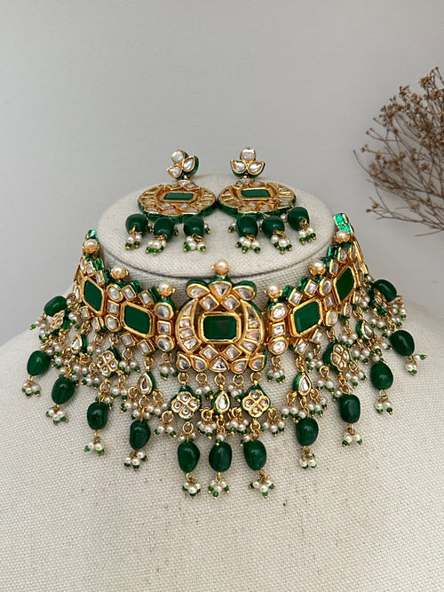 Pakistani Green Kundan Choker Set