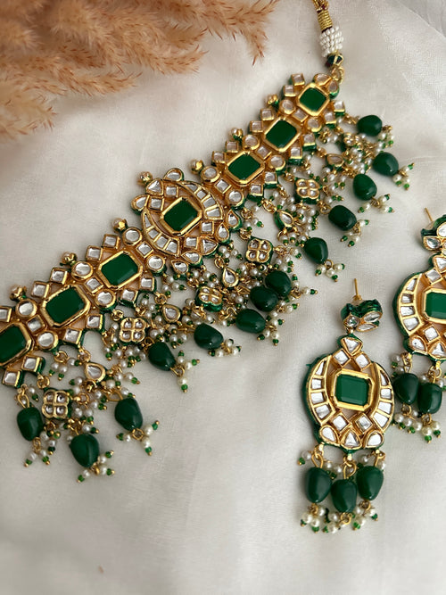 Pakistani Green Kundan Choker Set