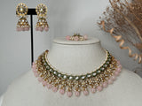 Baby Pink Kundan Necklace Set