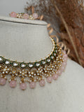 Baby Pink Kundan Necklace Set