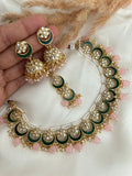 Pink Kundan Necklace Set