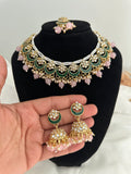 Pink Kundan Necklace Set