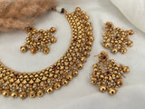 Gold Imitation Necklace Set - Maroon