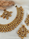 Gold Imitation Necklace Set - Maroon