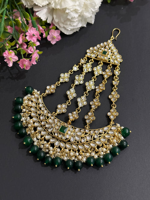 Green Kundan Passa Bridal