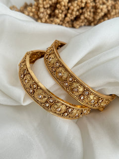 Gold Imitation Polki Kada Set