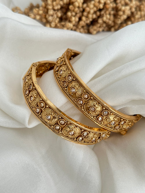 Gold Imitation Polki Kada Set