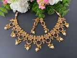 Antique Gold Polki Necklace Set